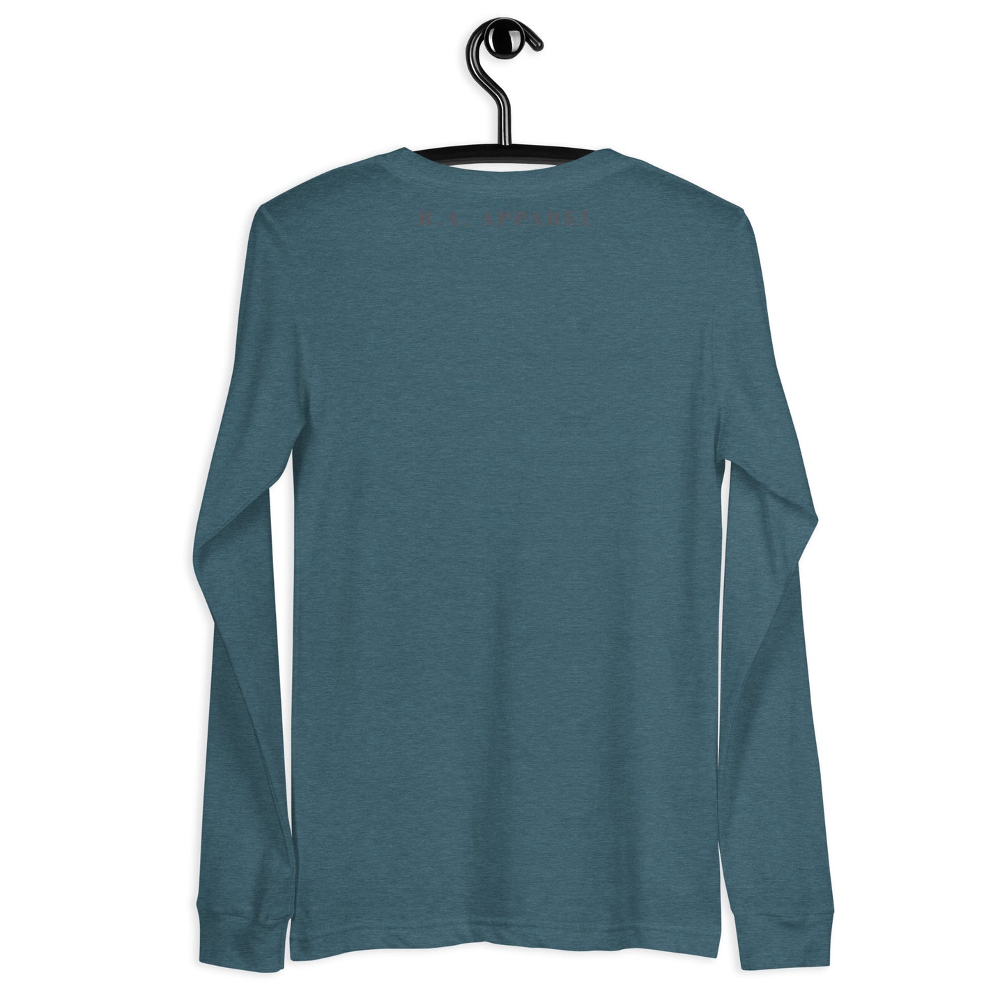 Summitline Long Sleeve Shirt - Left Placement by R.A. Apparel, image 20, back view, Maroon, size S, left placement.