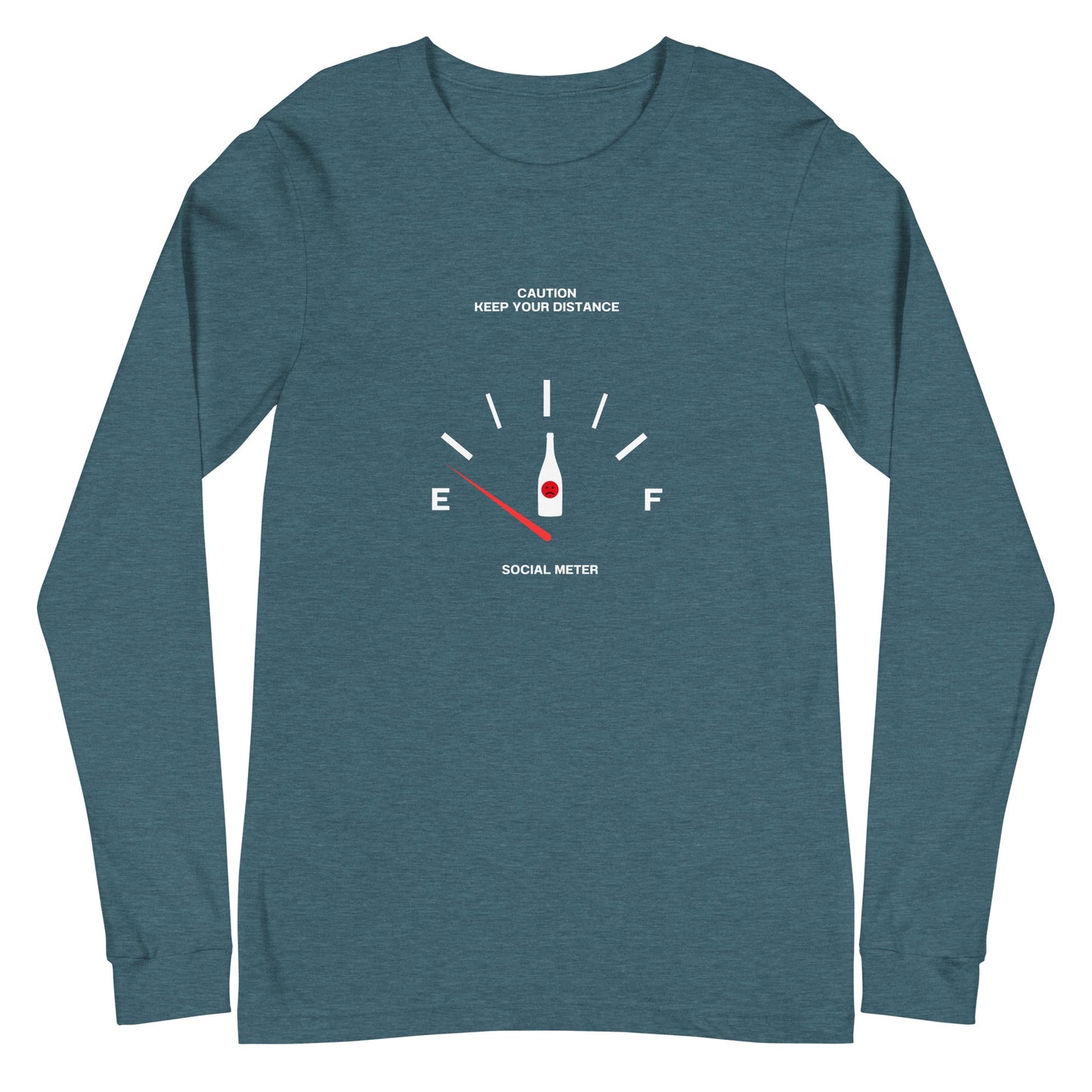 Social Static Long Sleeve Shirt - Left Placement by R.A. Apparel, image 9, front view, Black, size M, left placement.