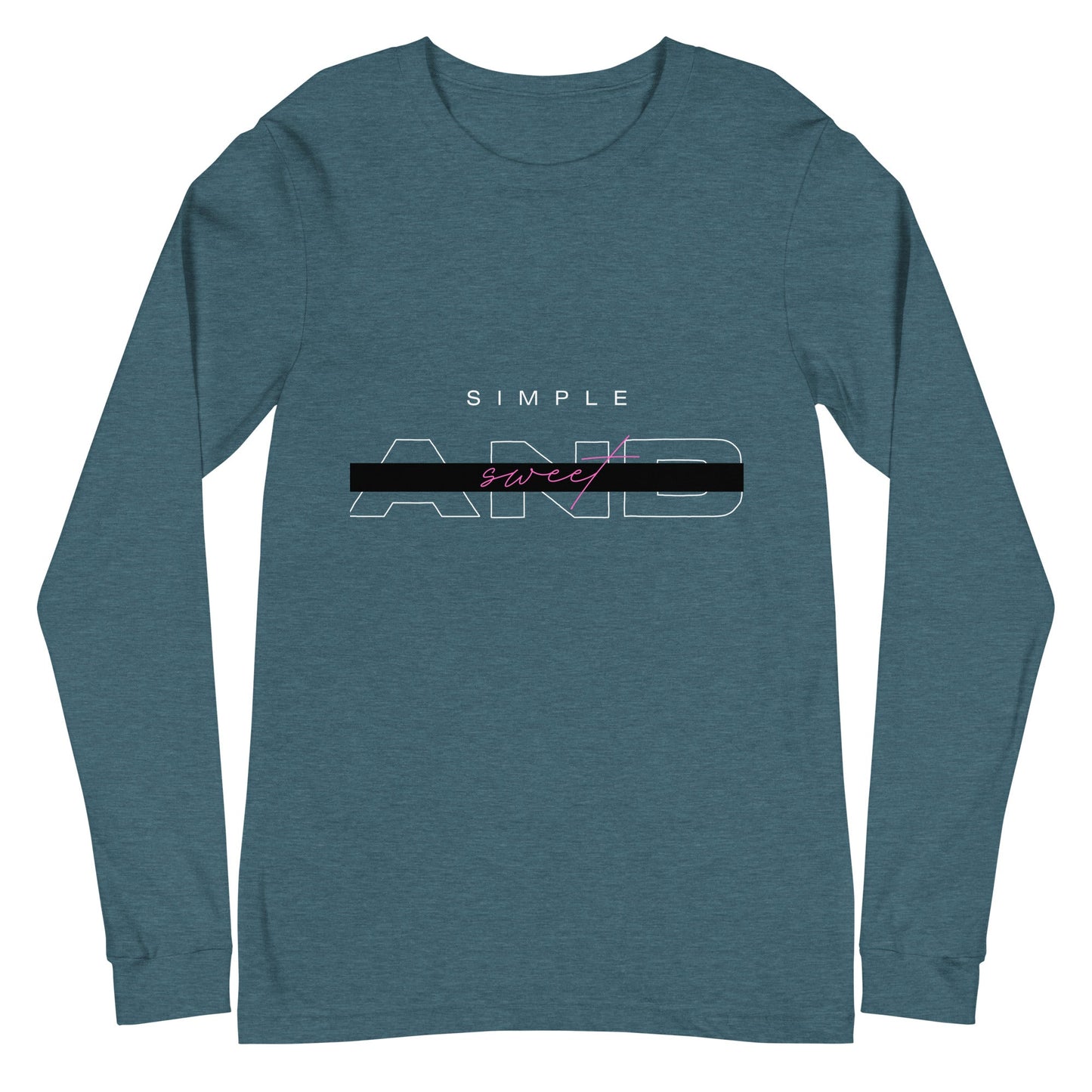 Sweet Minimal Long Sleeve Shirt - Left Placement by R.A. Apparel, image 11, front view, Black, size XL, left placement.