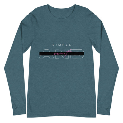 Sweet Minimal Long Sleeve Shirt - Left Placement by R.A. Apparel, image 11, front view, Black, size XL, left placement.