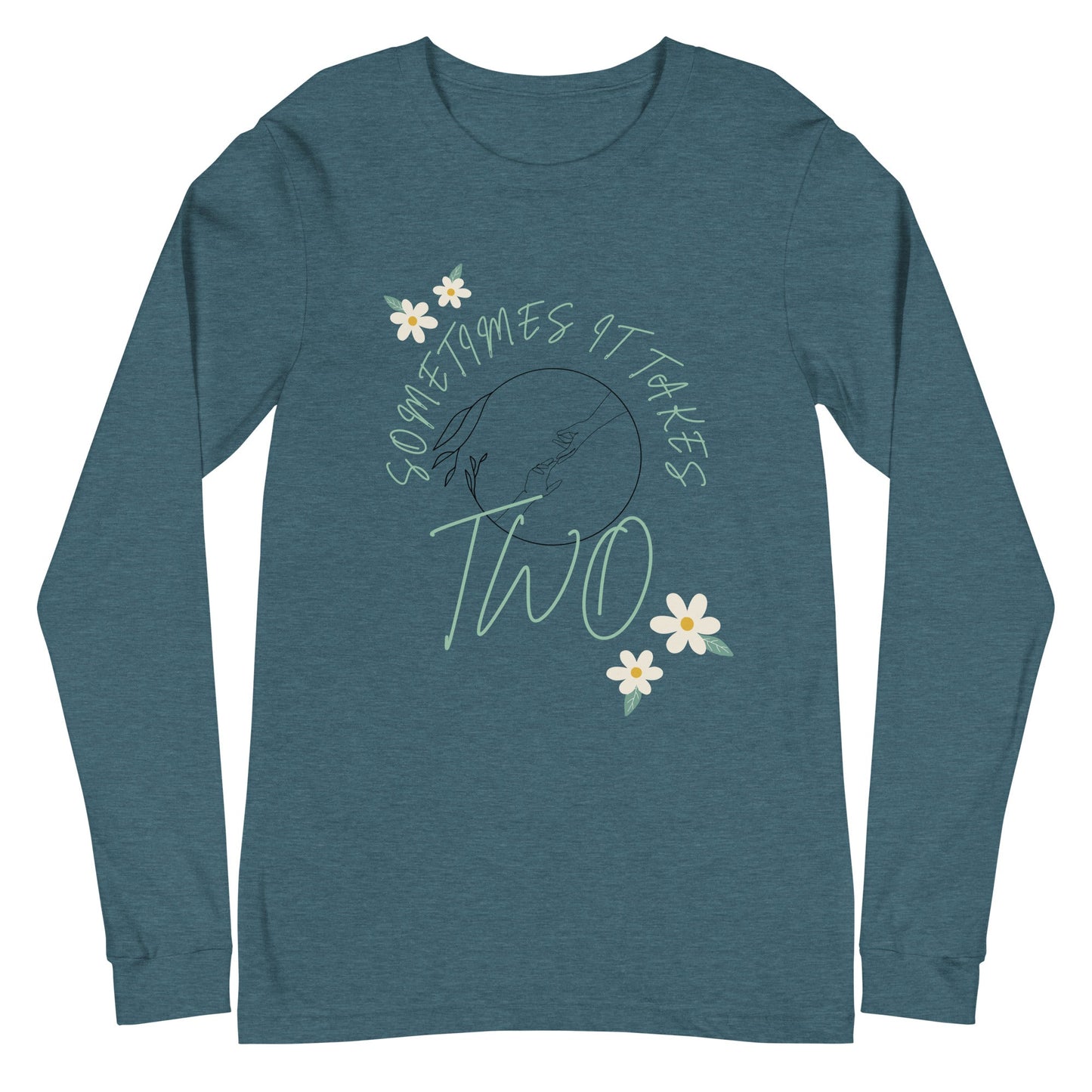 Duet Long Sleeve Shirt - Left Placement image 10 in Black, size L, showing front view for the It Takes Two design.