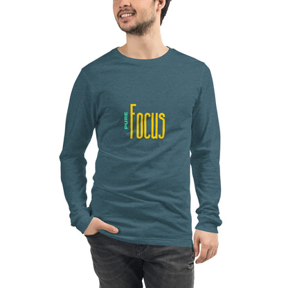Focusline Long Sleeve Shirt - Left Placement image 19: Maroon version, size XS with front view of the Pure Focus range.