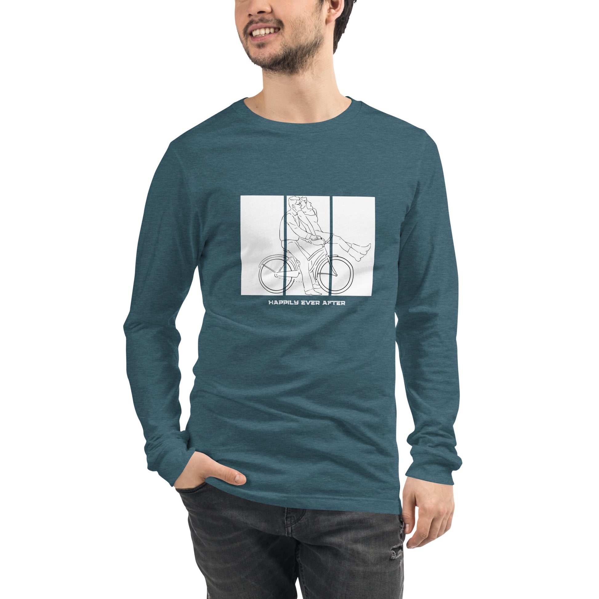 Ever After Long Sleeve Shirt - Left Placement image 61: Heather Mauve version, size XS with front view of the Happily Ever After range.