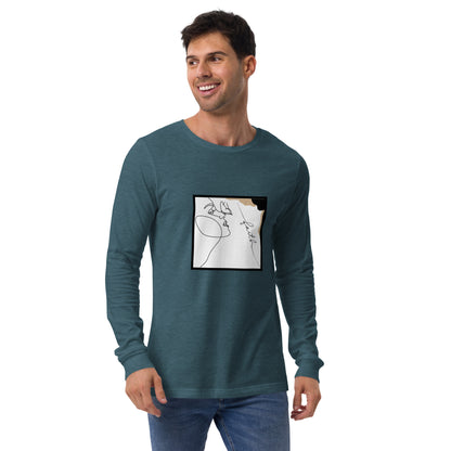 Faithline Long Sleeve Shirt - Left Placement by R.A. Apparel, image 19, front view, Maroon, size L, left placement.