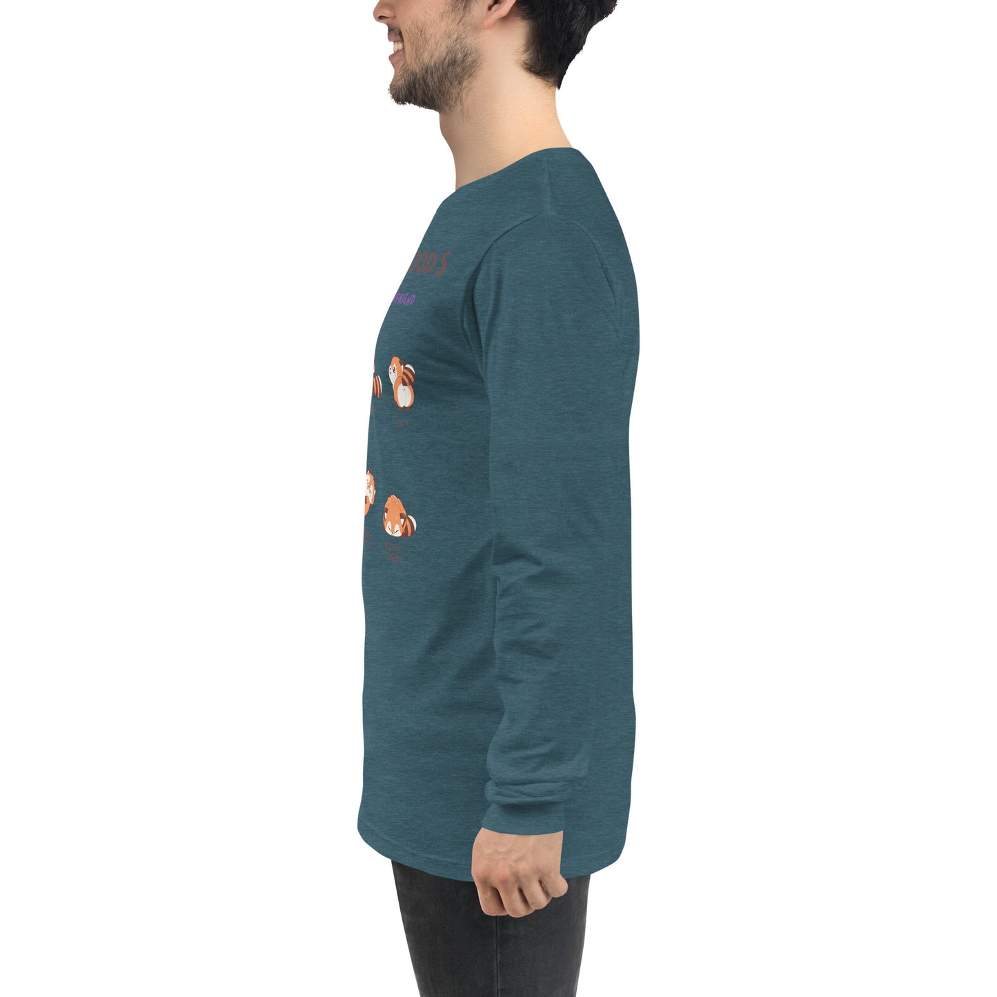 Mood Diary Long Sleeve Shirt - Left Placement image 63: Heather Mauve version, size M with left-side angle of the My Daily Moods range.