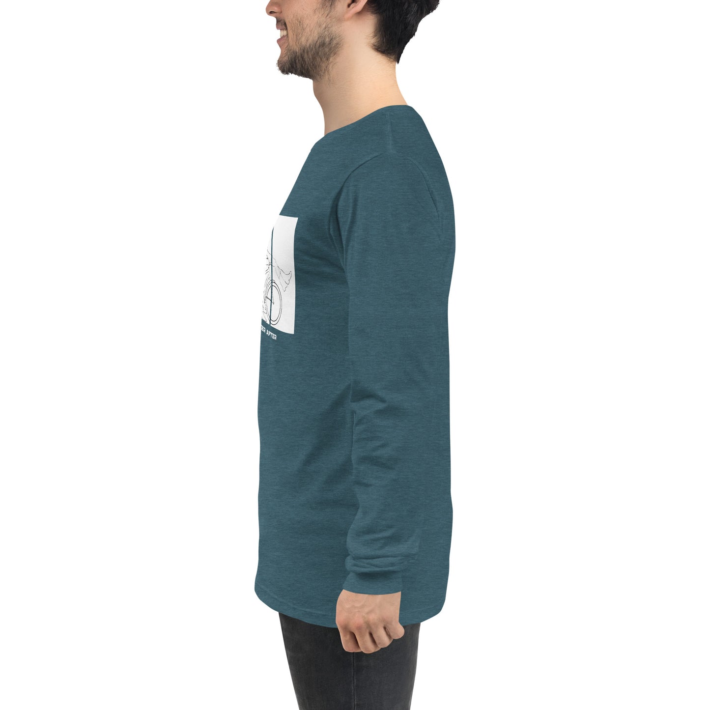 Ever After Long Sleeve Shirt - Left Placement product image 63 in Heather Mauve, size M, with left-side angle and left placement.
