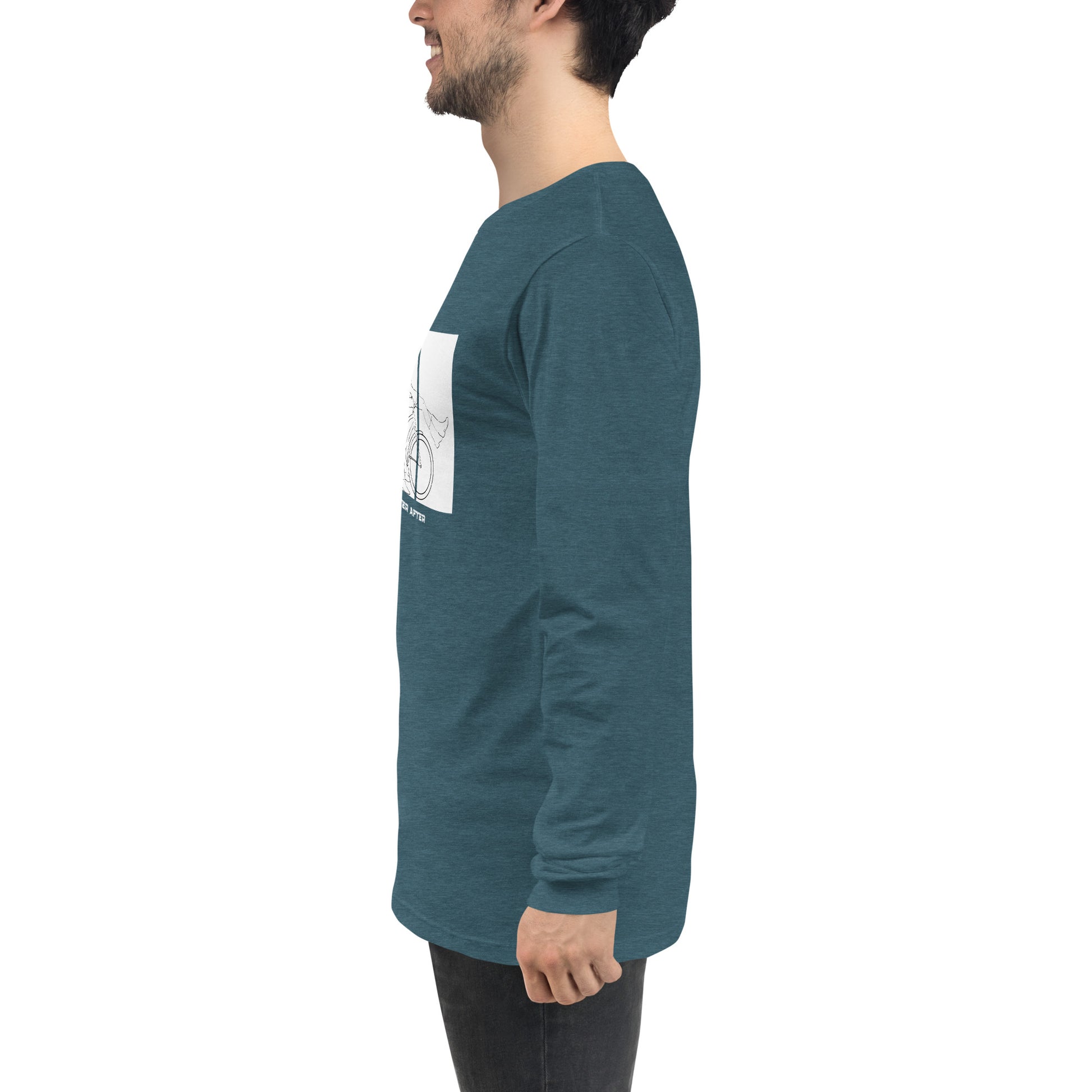 Ever After Long Sleeve Shirt - Left Placement product image 63 in Heather Mauve, size M, with left-side angle and left placement.
