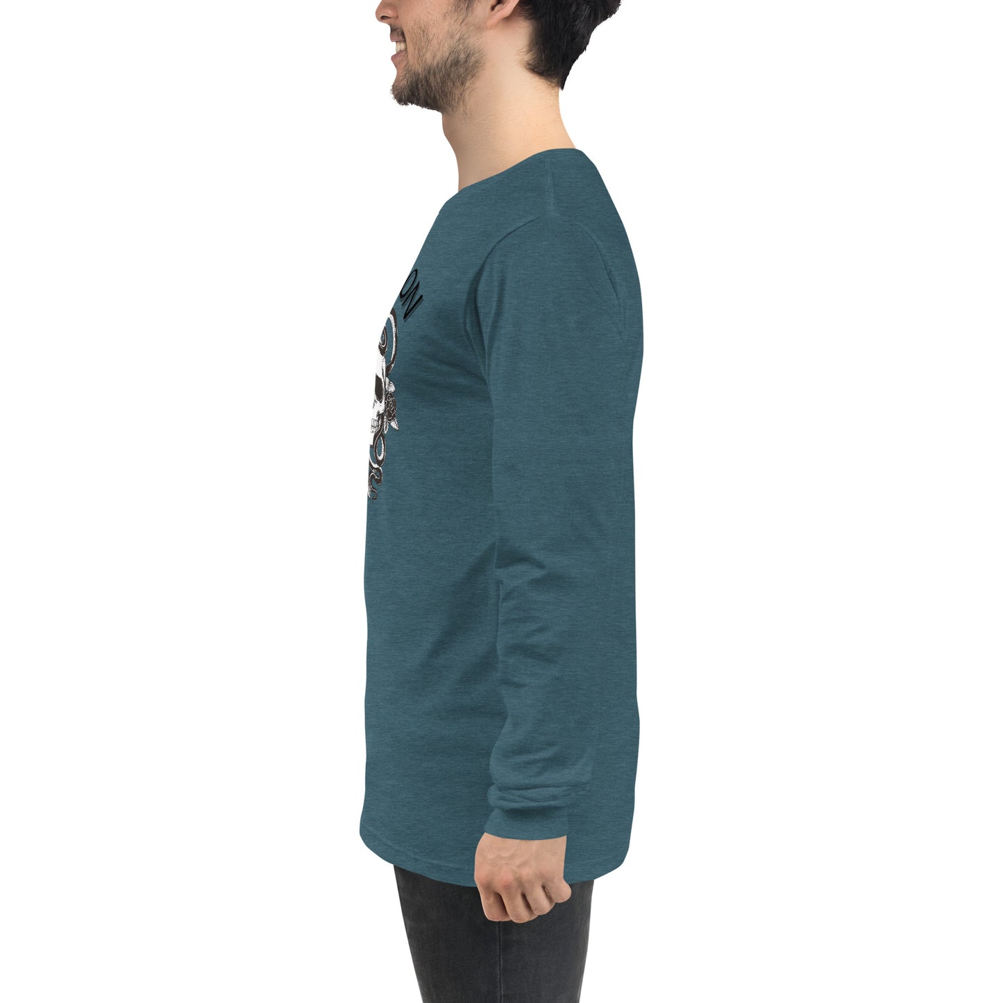 Image 63 of Gold Evolution Long Sleeve Shirt - Left Placement, size L, with Evolution artwork visible in left-side angle.