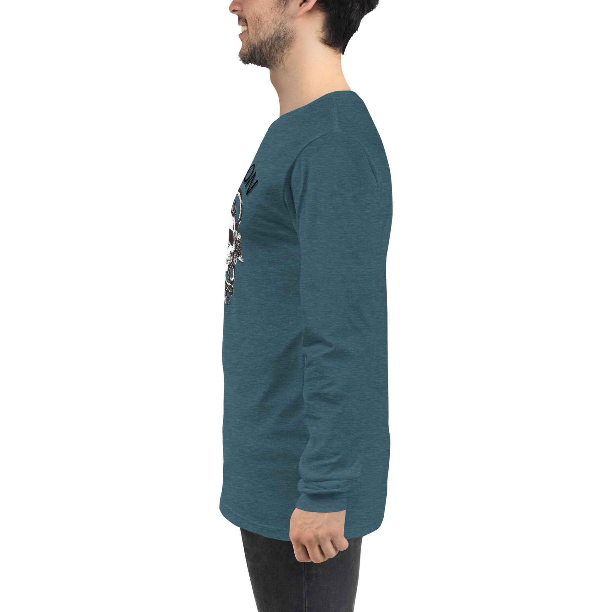 Image 63 of Gold Evolution Long Sleeve Shirt - Left Placement, size L, with Evolution artwork visible in left-side angle.