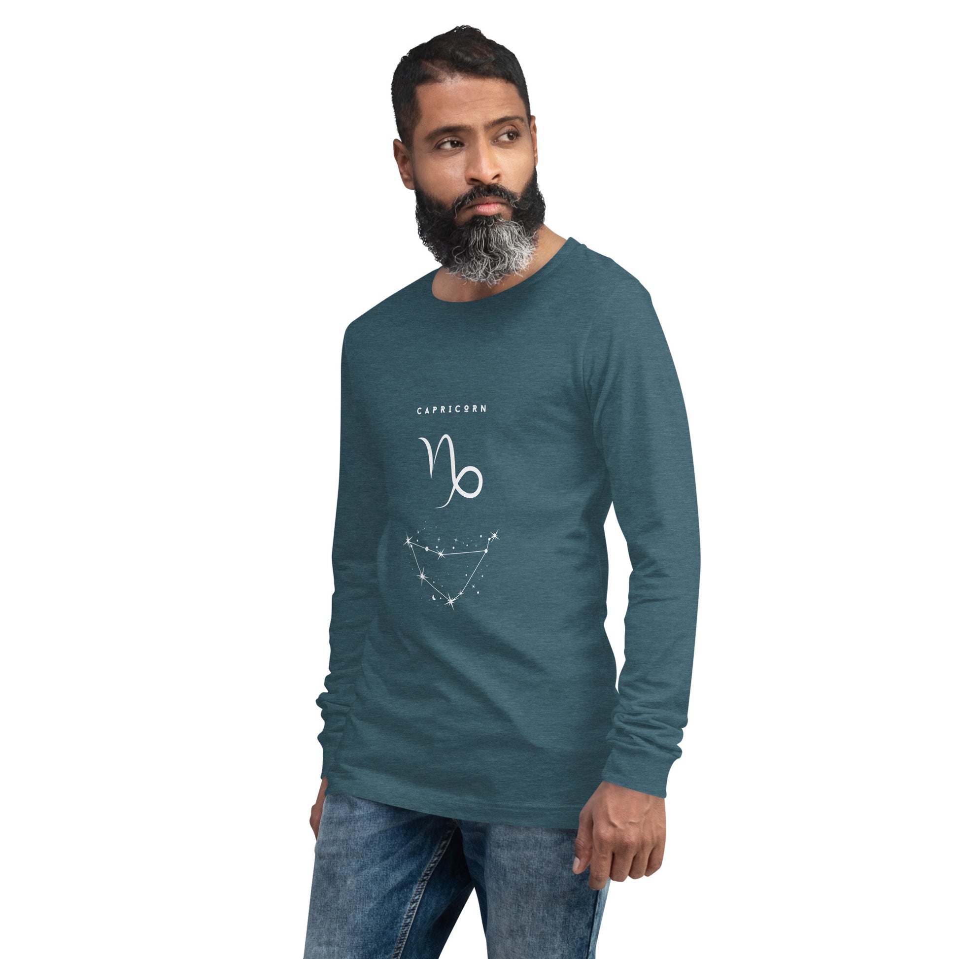 Montaire Long Sleeve Shirt image 39: Dark Grey Heather version, size M with front view, left-side angle of the Capricorn range.