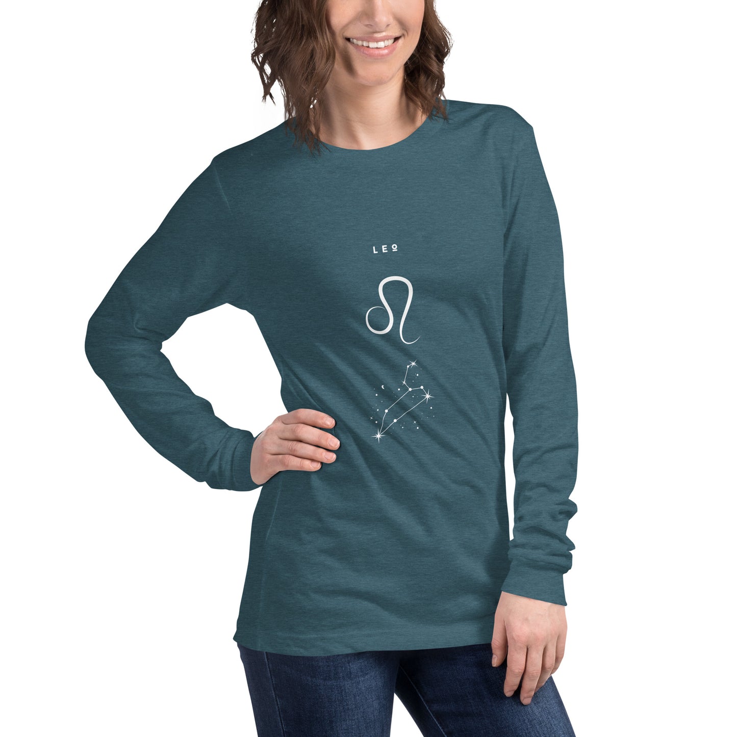 Solmane Long Sleeve Shirt - Left Placement image 40: Dark Grey Heather version, size L with front view, right-side angle of the Leo range.