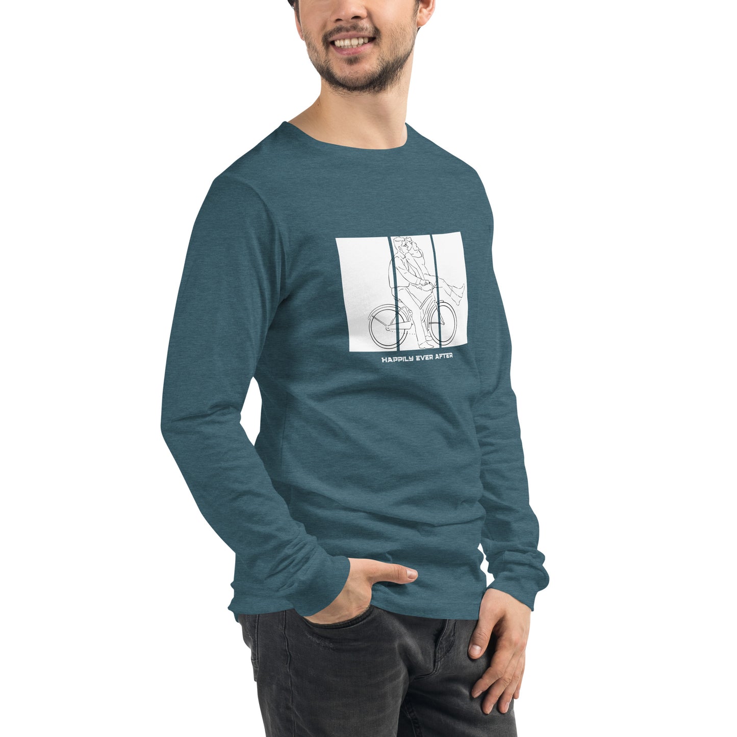Ever After Long Sleeve Shirt - Left Placement image 66: Storm version, size XS with front view, right-side angle of the Happily Ever After range.