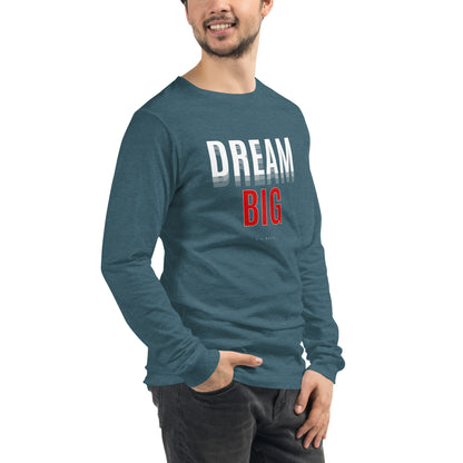 Image 36 of True Royal Skyline Dream Long Sleeve Shirt - Left Placement, size XS, with Dream Big artwork visible in front view, right-side angle.