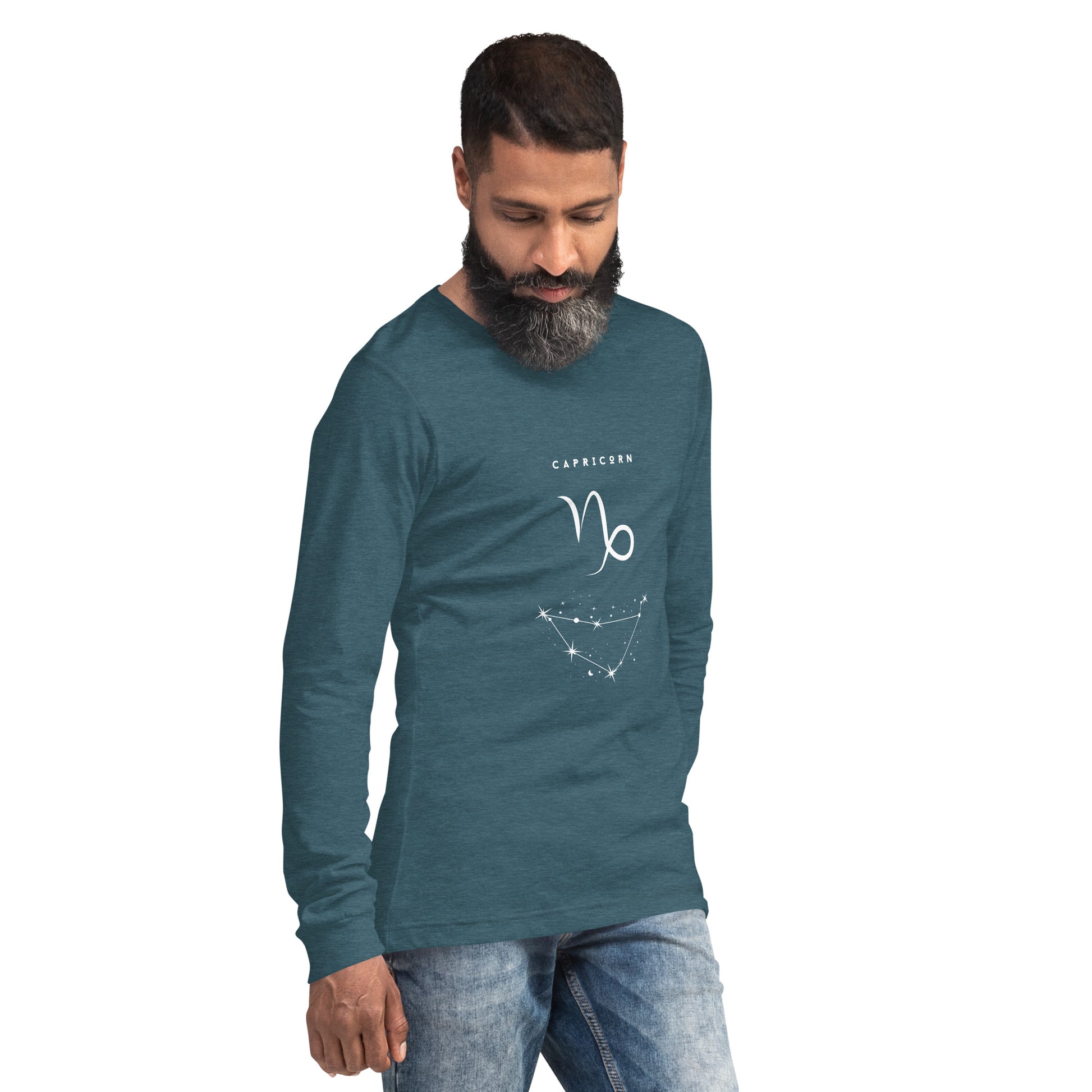 Montaire Long Sleeve Shirt product image 40 in Dark Grey Heather, size L, with front view, right-side angle and design placement.