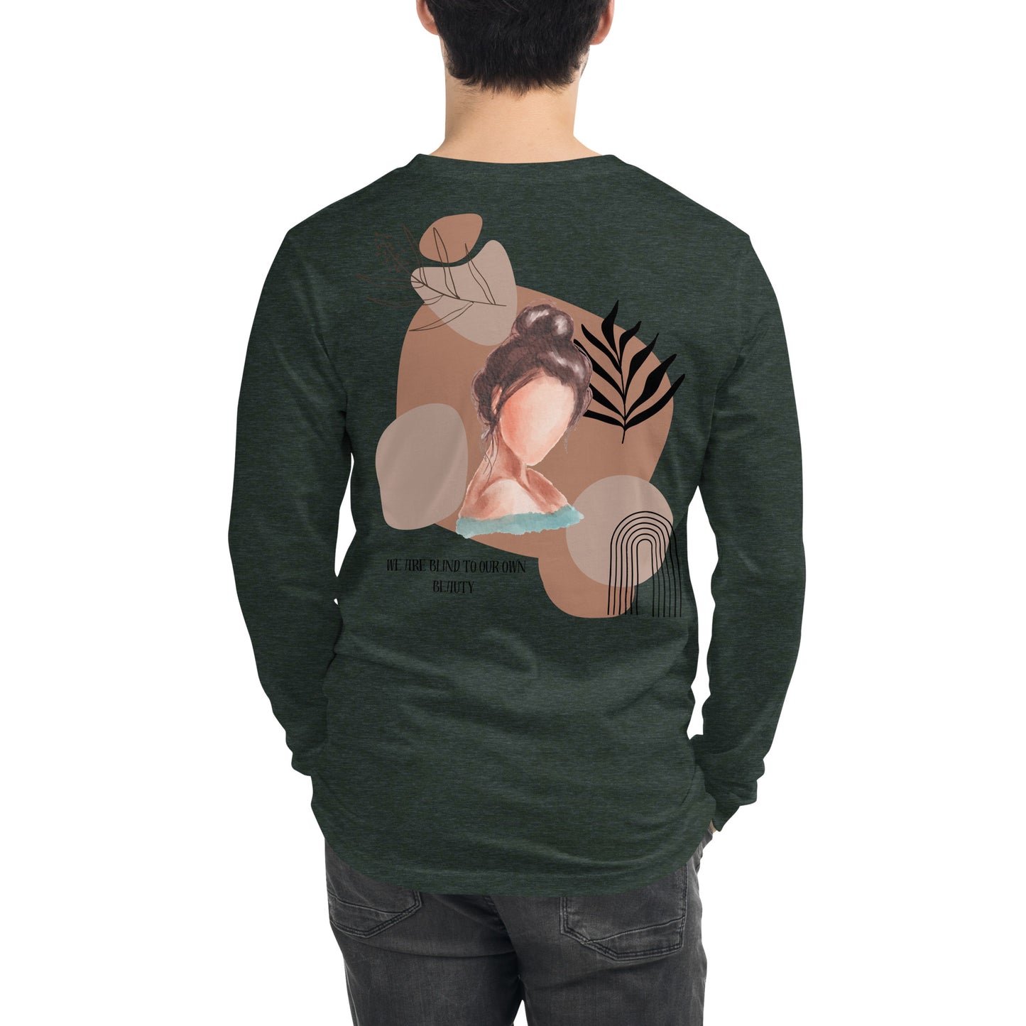 Blind Signal Long Sleeve Shirt - Left Placement 39 by R.A. Apparel, image 25, back view, True Royal, size XS, left placement.