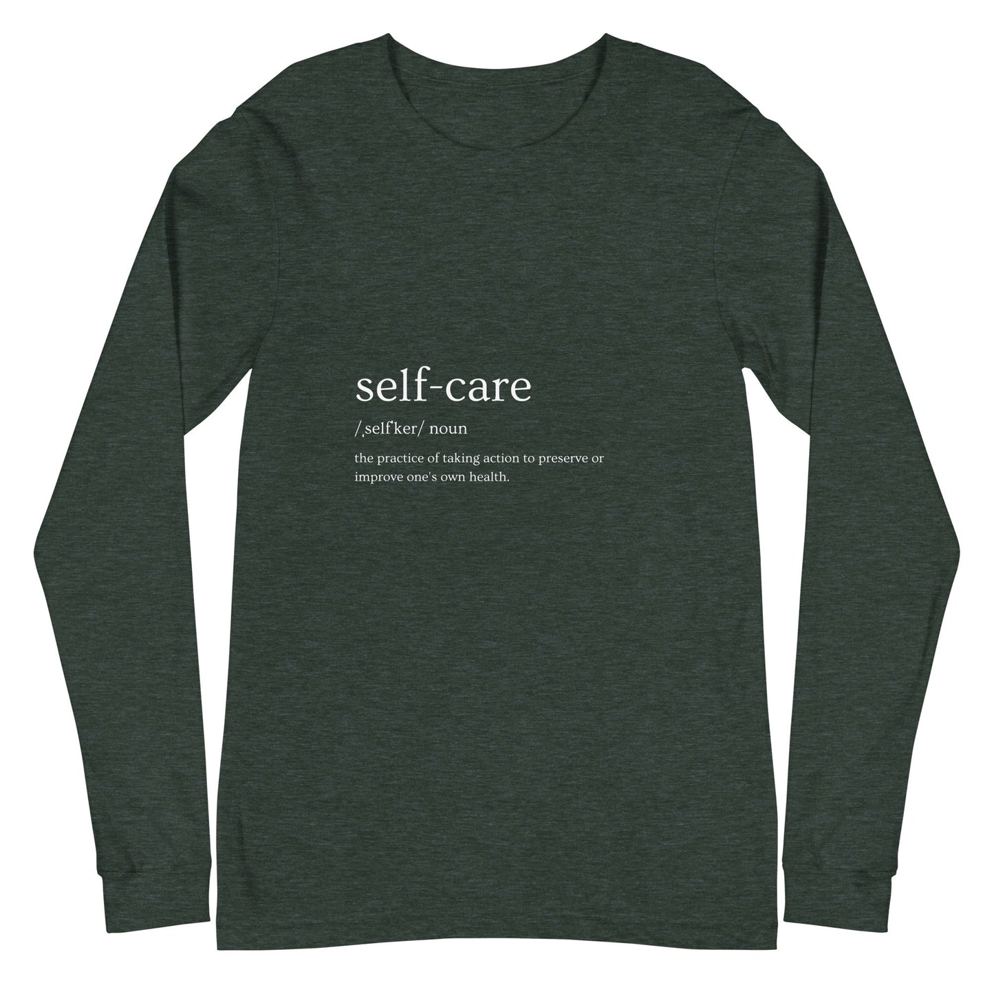 Self Ritual Long Sleeve Shirt - Left Placement product image 6 in Black Heather, size 2XL, with front view and left placement.