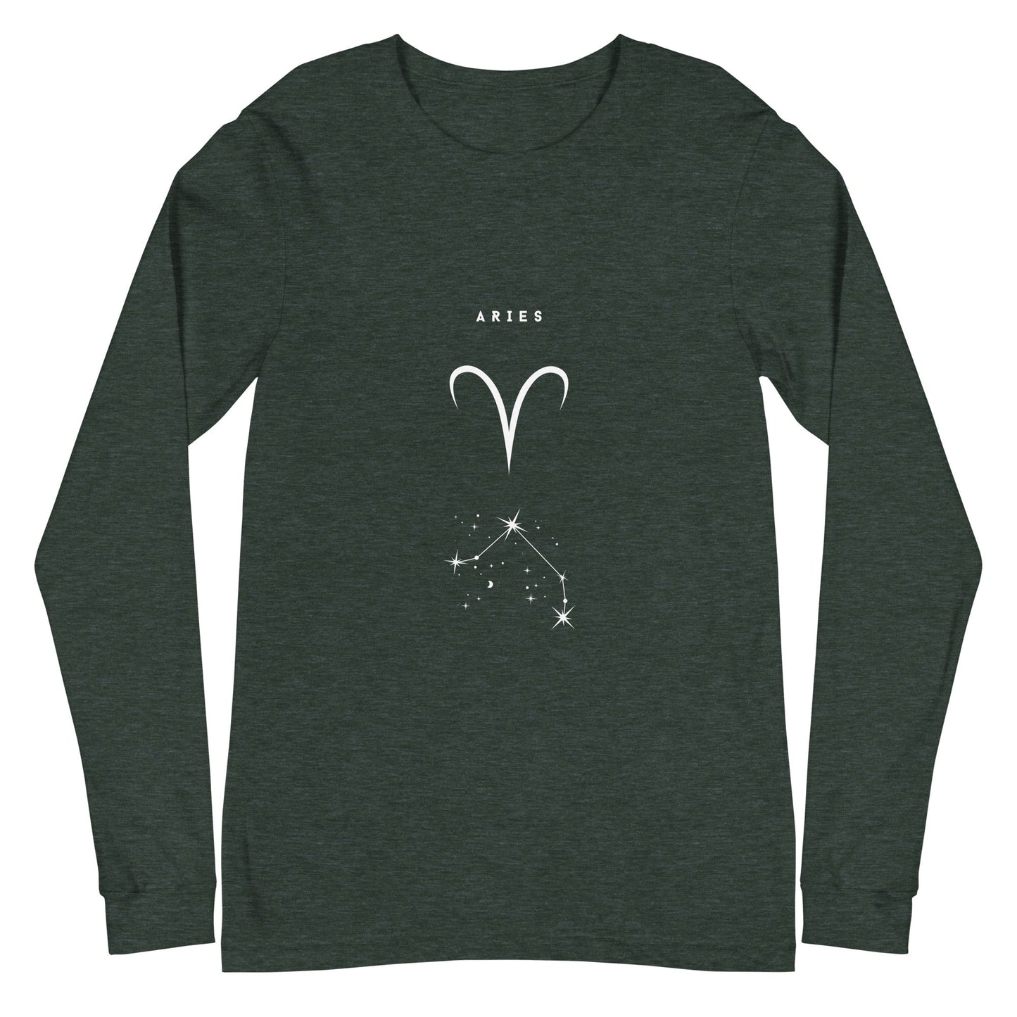 Marsborne Long Sleeve Shirt - Left Placement image 6: Black Heather version, size 2XL with front view of the Aries range.