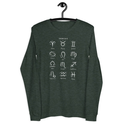 Astral Circle Long Sleeve Shirt - Left Placement product image 29 in Red, size XL, with front view and left placement.
