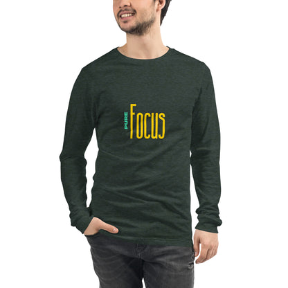 Focusline Long Sleeve Shirt - Left Placement image 27: Red version, size M with front view of the Pure Focus range.