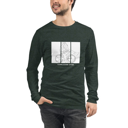 Image 91 of selected colour Ever After Long Sleeve Shirt - Left Placement, with Happily Ever After artwork visible in front view.
