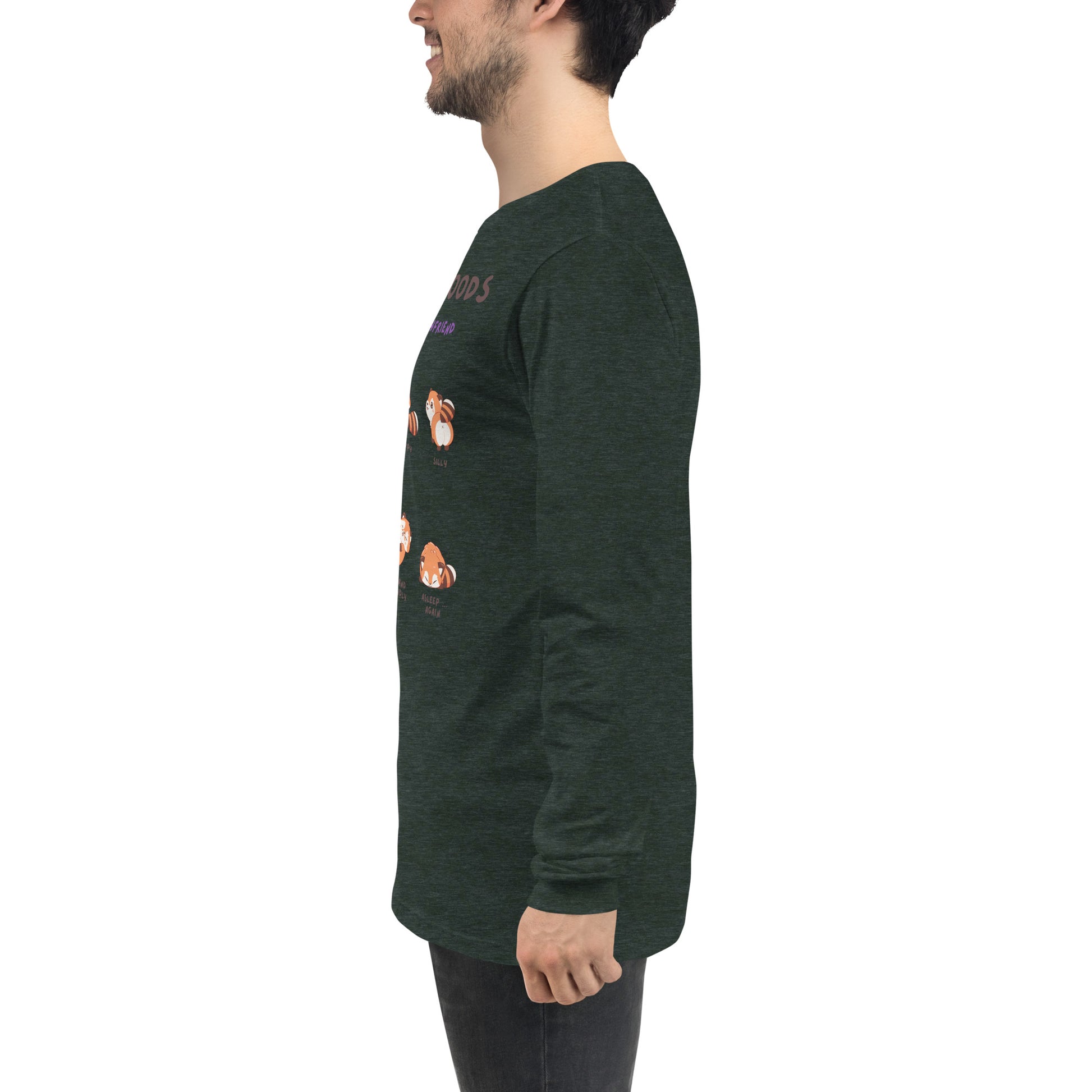 Mood Diary Long Sleeve Shirt - Left Placement image 93 in selected colour, showing left-side angle for the My Daily Moods design.