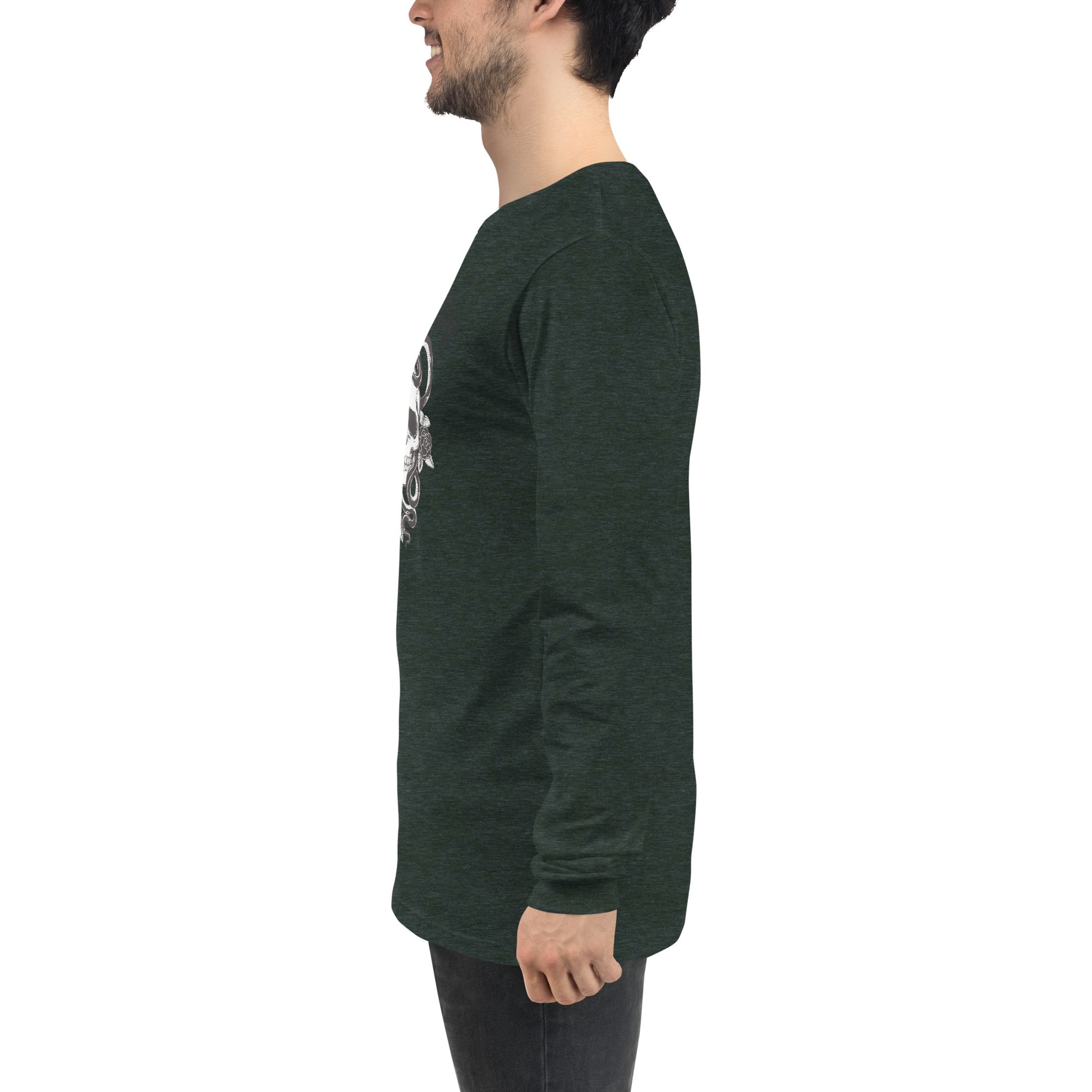 Image 87 of selected colour Evolution Long Sleeve Shirt - Left Placement, with Evolution artwork visible in left-side angle.