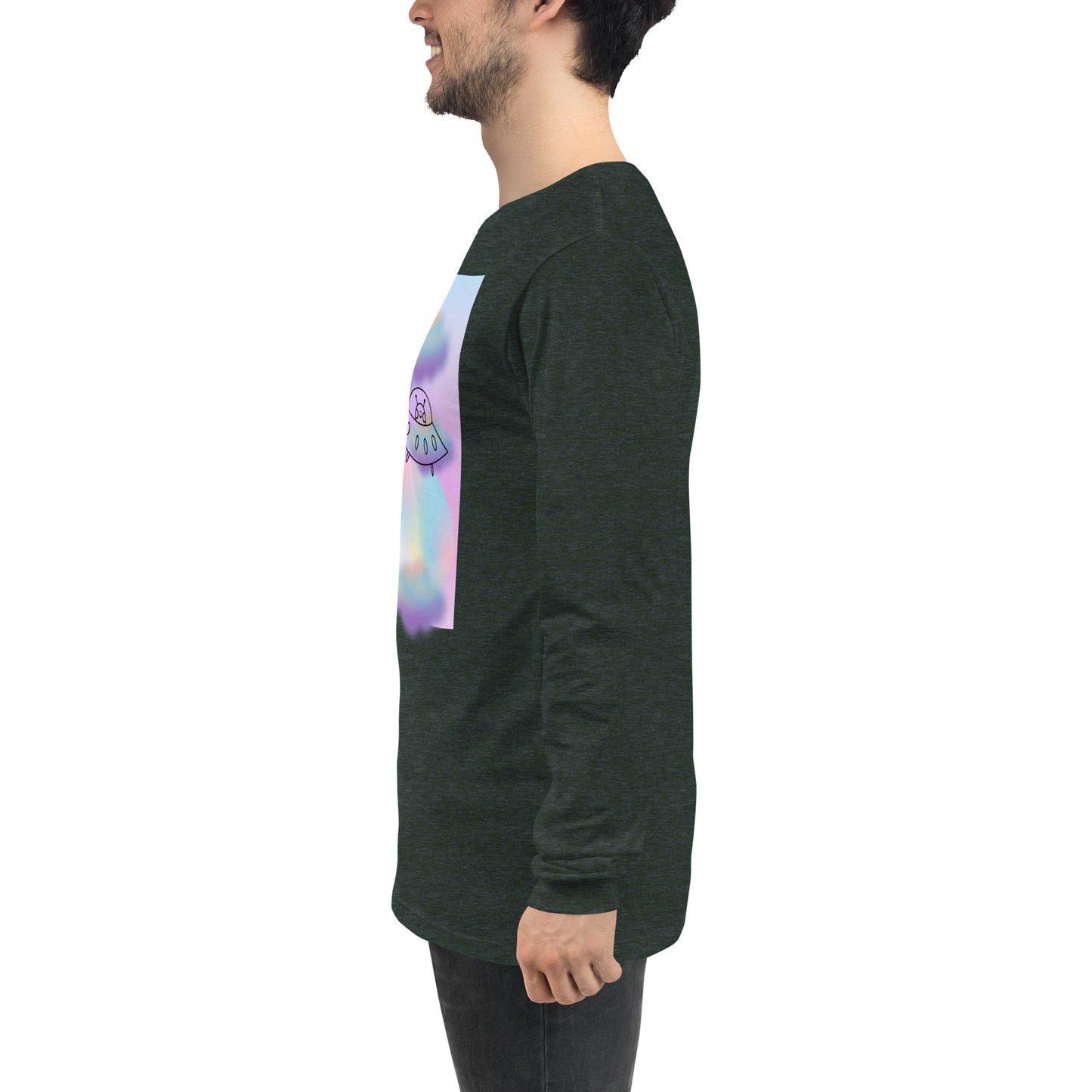 Sprinkle Theory Long Sleeve Shirt - Left Placement by R.A. Apparel, image 93, left-side angle, selected colour, left placement.