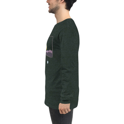 Avenor Long Sleeve Shirt image 33: Dark Grey Heather version, size L with left-side angle of the The View Awaits range.