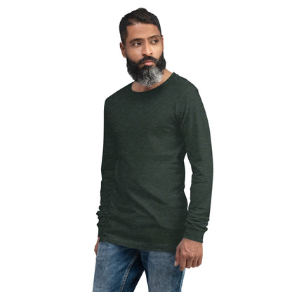 Growthline Long Sleeve Shirt - Left Placement image 63 in Heather Mauve, size M, showing front view, left-side angle for the Growth design.