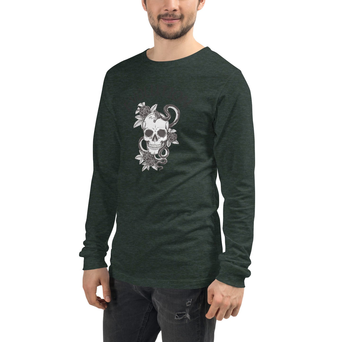 Evolution Long Sleeve Shirt - Left Placement by R.A. Apparel, image 89, front view, left-side angle, selected colour, left placement.