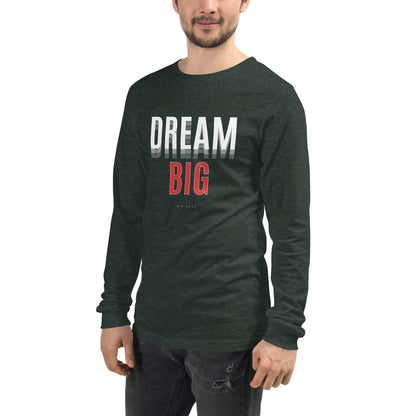 Skyline Dream Long Sleeve Shirt - Left Placement image 55: Military Green version, size XL with front view, left-side angle of the Dream Big range.