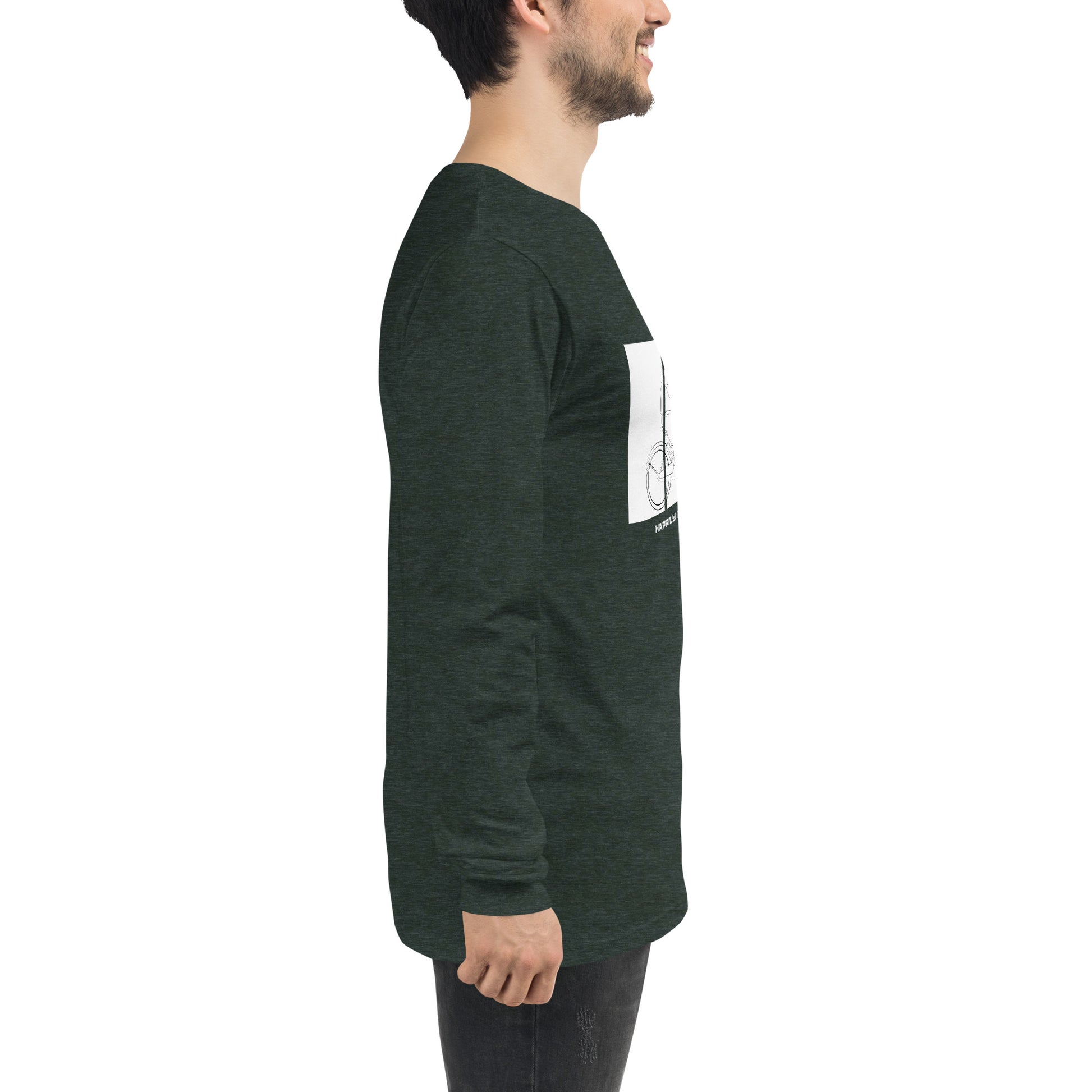 Image 94 of selected colour Ever After Long Sleeve Shirt - Left Placement, with Happily Ever After artwork visible in right-side angle.