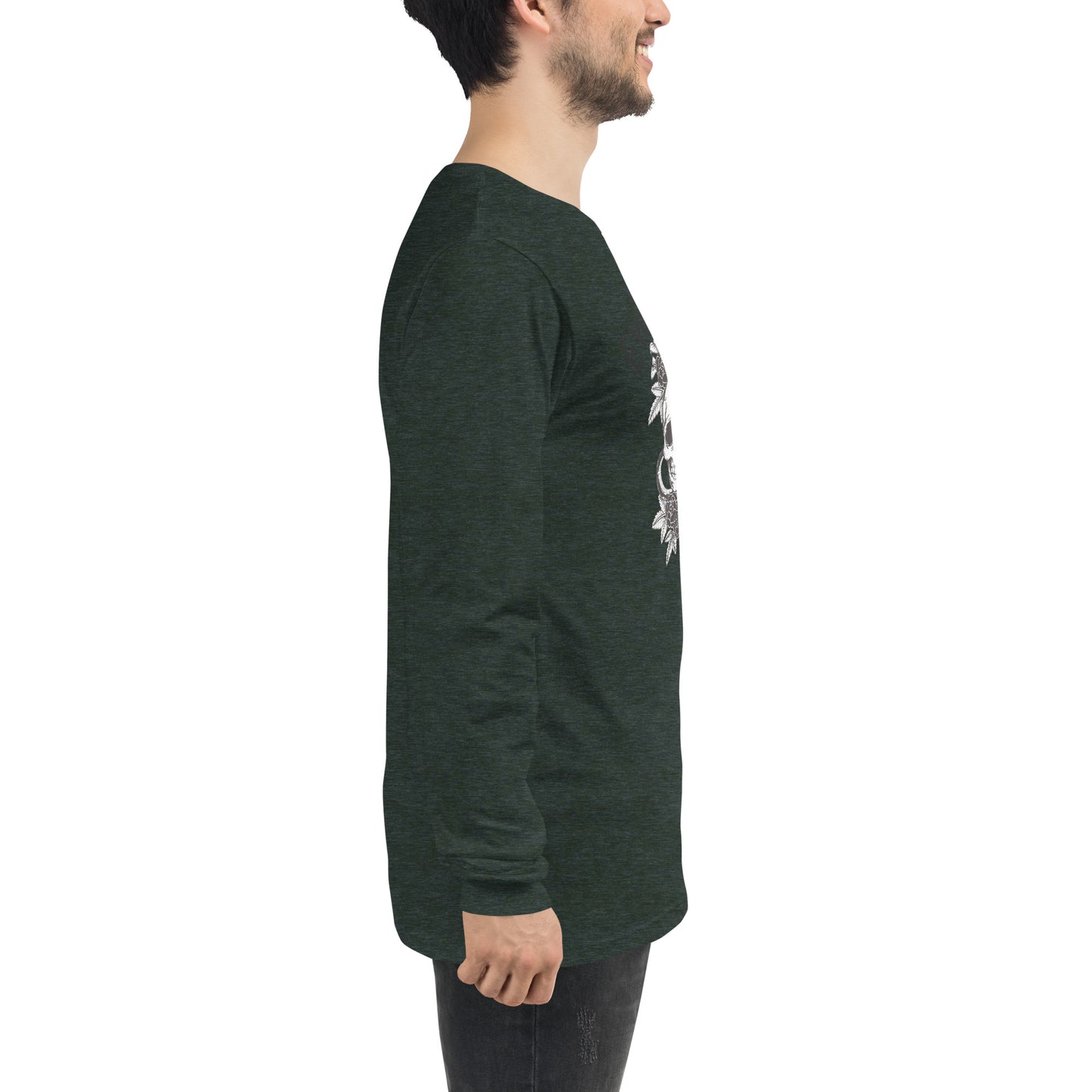 Evolution Long Sleeve Shirt - Left Placement by R.A. Apparel, image 88, right-side angle, selected colour, left placement.
