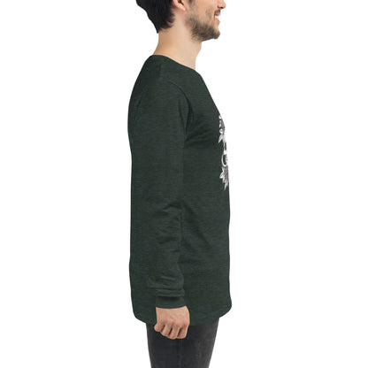 Evolution Long Sleeve Shirt - Left Placement by R.A. Apparel, image 88, right-side angle, selected colour, left placement.