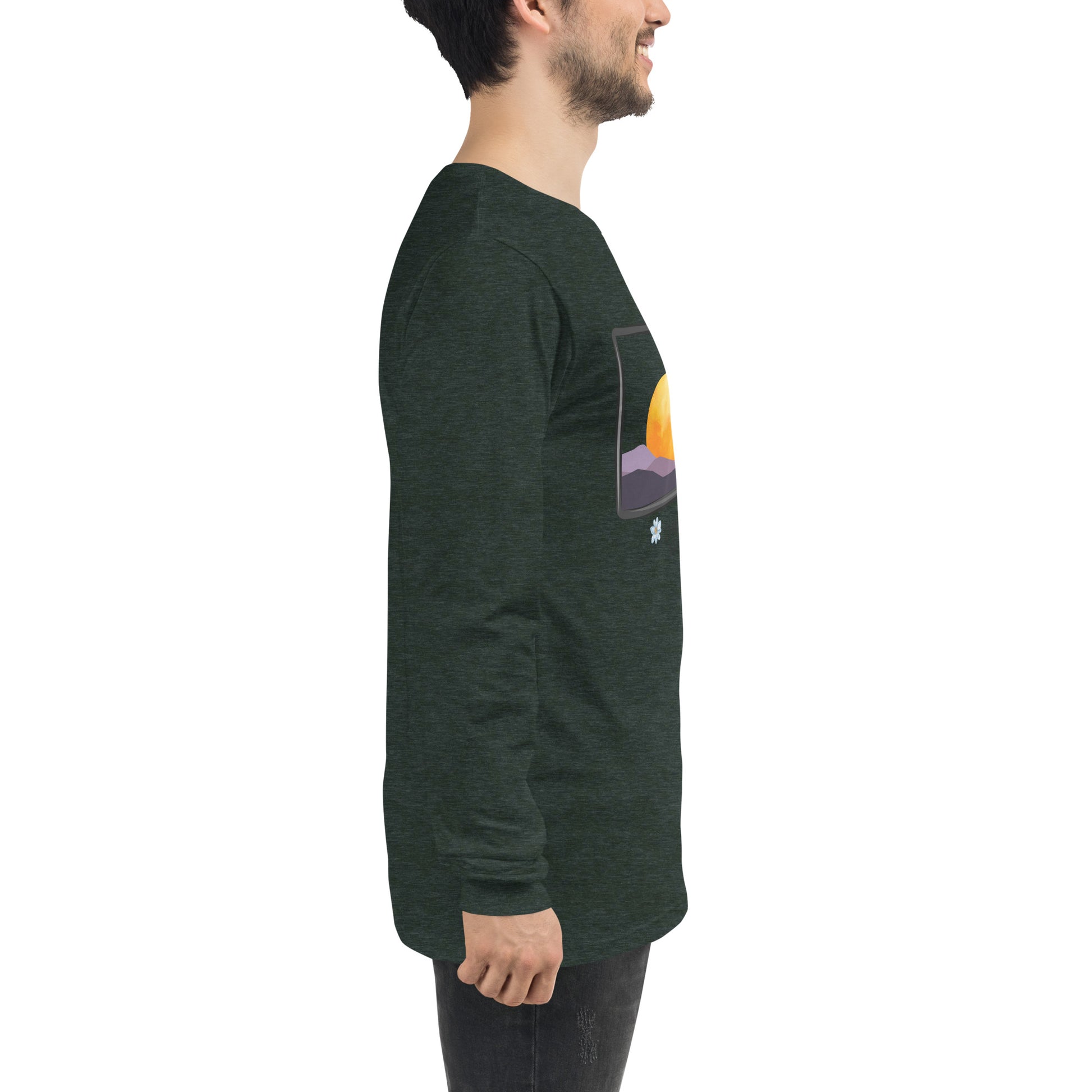Avenor Long Sleeve Shirt image 34: Dark Grey Heather version, size XL with right-side angle of the The View Awaits range.