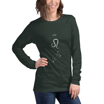 Solmane Long Sleeve Shirt - Left Placement by R.A. Apparel, image 60, front view, right-side angle, Heather Deep Teal, size 2XL, left placement.