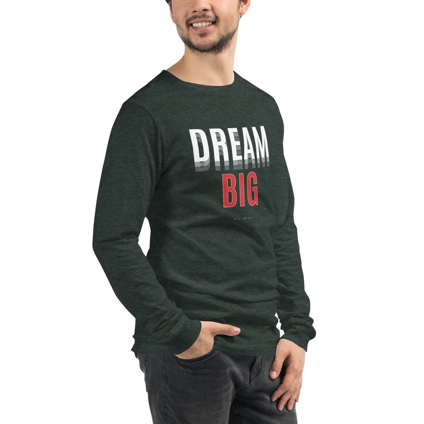 Skyline Dream Long Sleeve Shirt - Left Placement image 56: Heather Mauve version, size XS with front view, right-side angle of the Dream Big range.