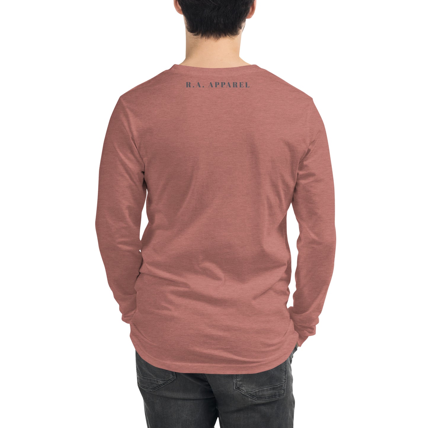 Stillwater Long Sleeve Shirt - Left Placement image 16: Navy version, size L with back view of the Patience range.
