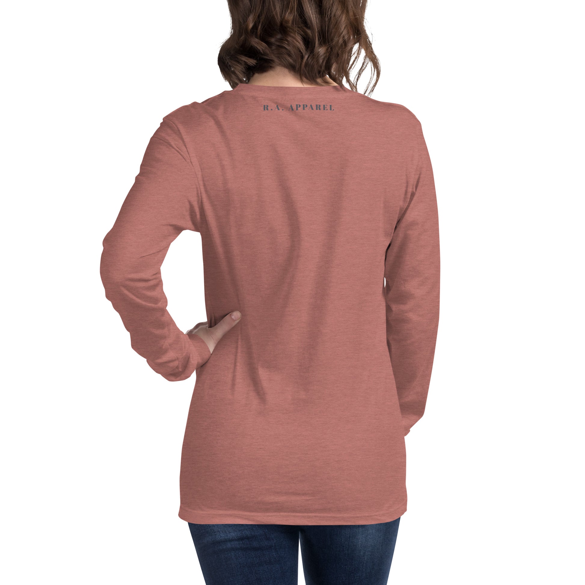 Blind Signal Long Sleeve Shirt - Left Placement 38 image 14 in Red, size S, showing back view for the We Are Blind design.