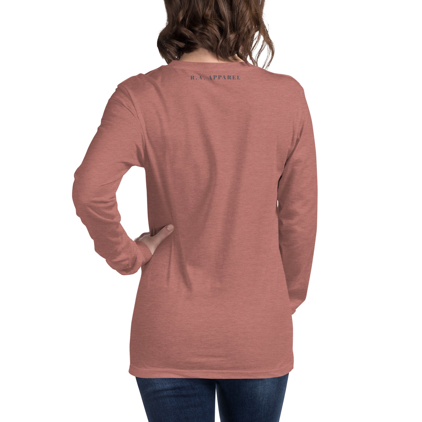 Zenline Long Sleeve Shirt - Left Placement image 15: Navy version, size M with back view of the Pure Zen range.
