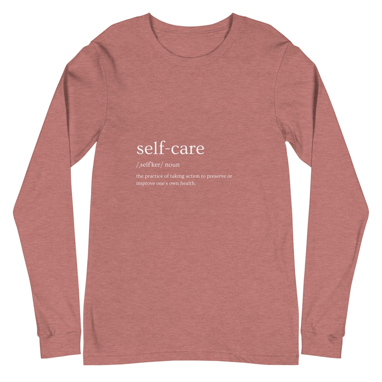 Self Ritual Long Sleeve Shirt - Left Placement image 13 in Navy, size XS, showing front view for the Self Care design.