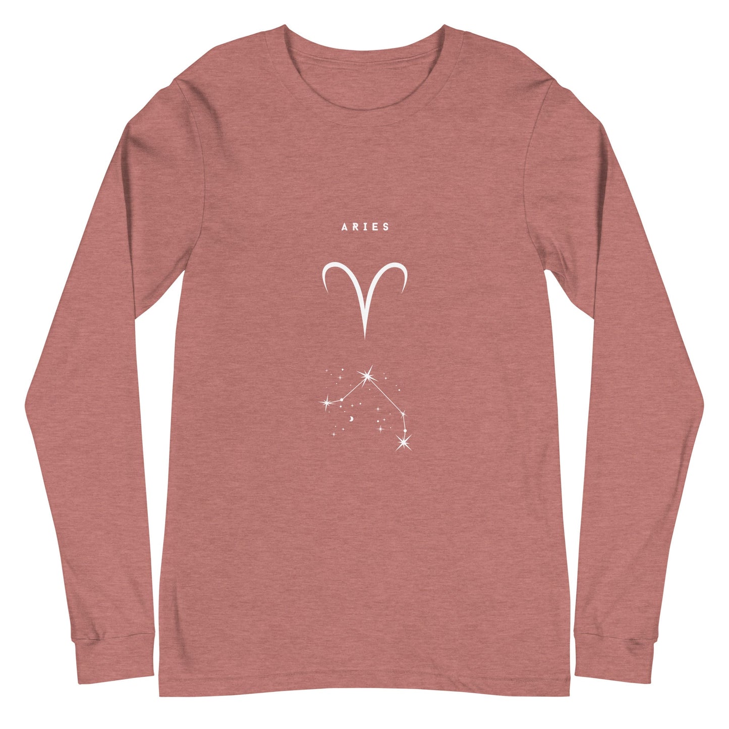 Image 13 of Navy Marsborne Long Sleeve Shirt - Left Placement, size XS, with Aries artwork visible in front view.
