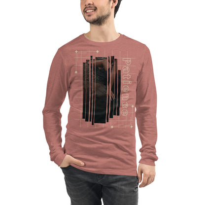 Stillwater Long Sleeve Shirt - Left Placement image 15: Navy version, size M with front view of the Patience range.