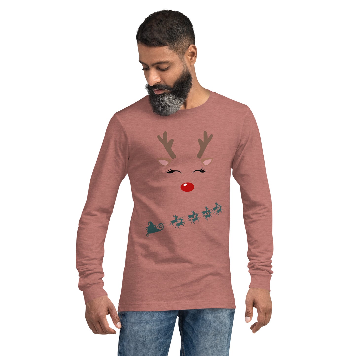 Northern Run Long Sleeve Shirt - Left Placement product image 15 in Red, size M, with front view and left placement.
