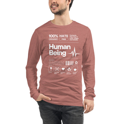 Human Form Long Sleeve Shirt - Left Placement product image 15 in Navy, size M, with front view and left placement.