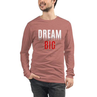 Skyline Dream Long Sleeve Shirt - Left Placement image 25 in Red, size XL, showing front view for the Dream Big design.