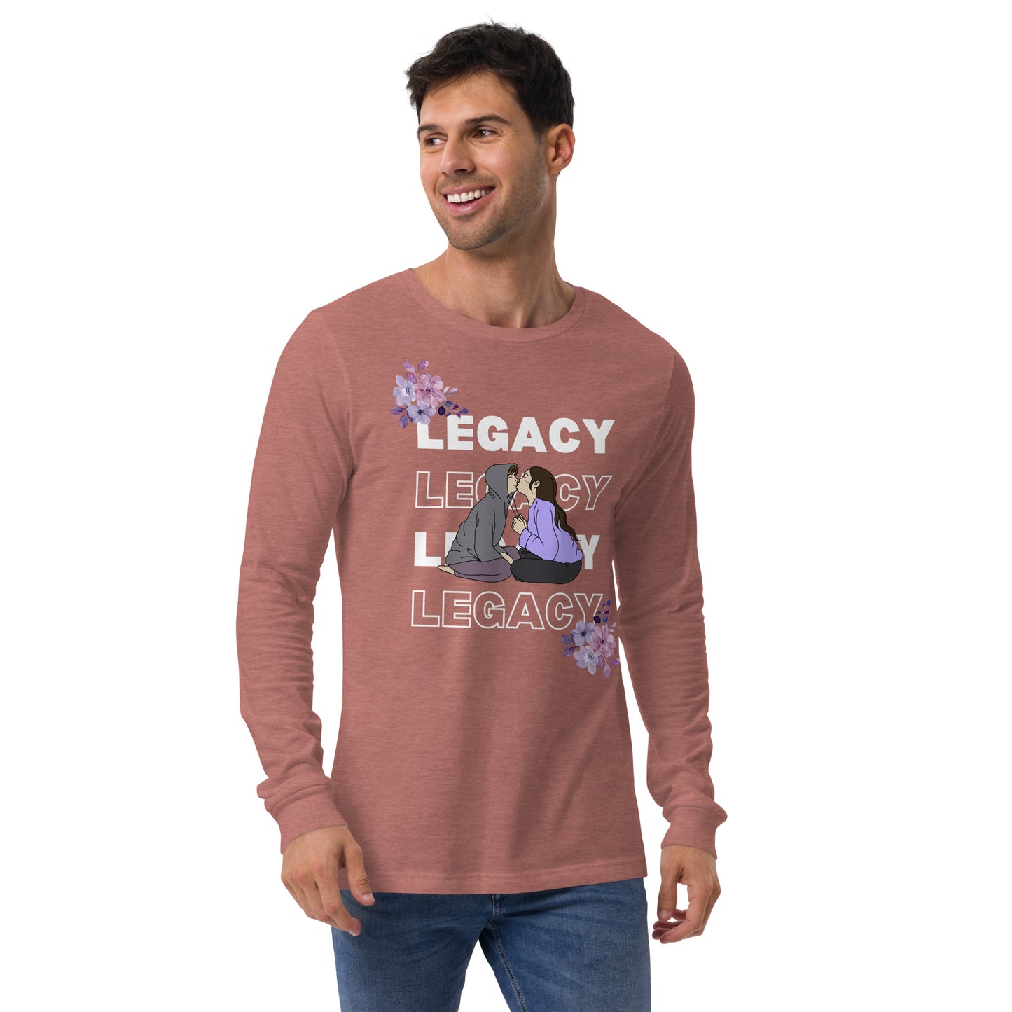 Heirloom Long Sleeve Shirt - Left Placement image 15: Navy version, size XL with front view of the Legacy range.