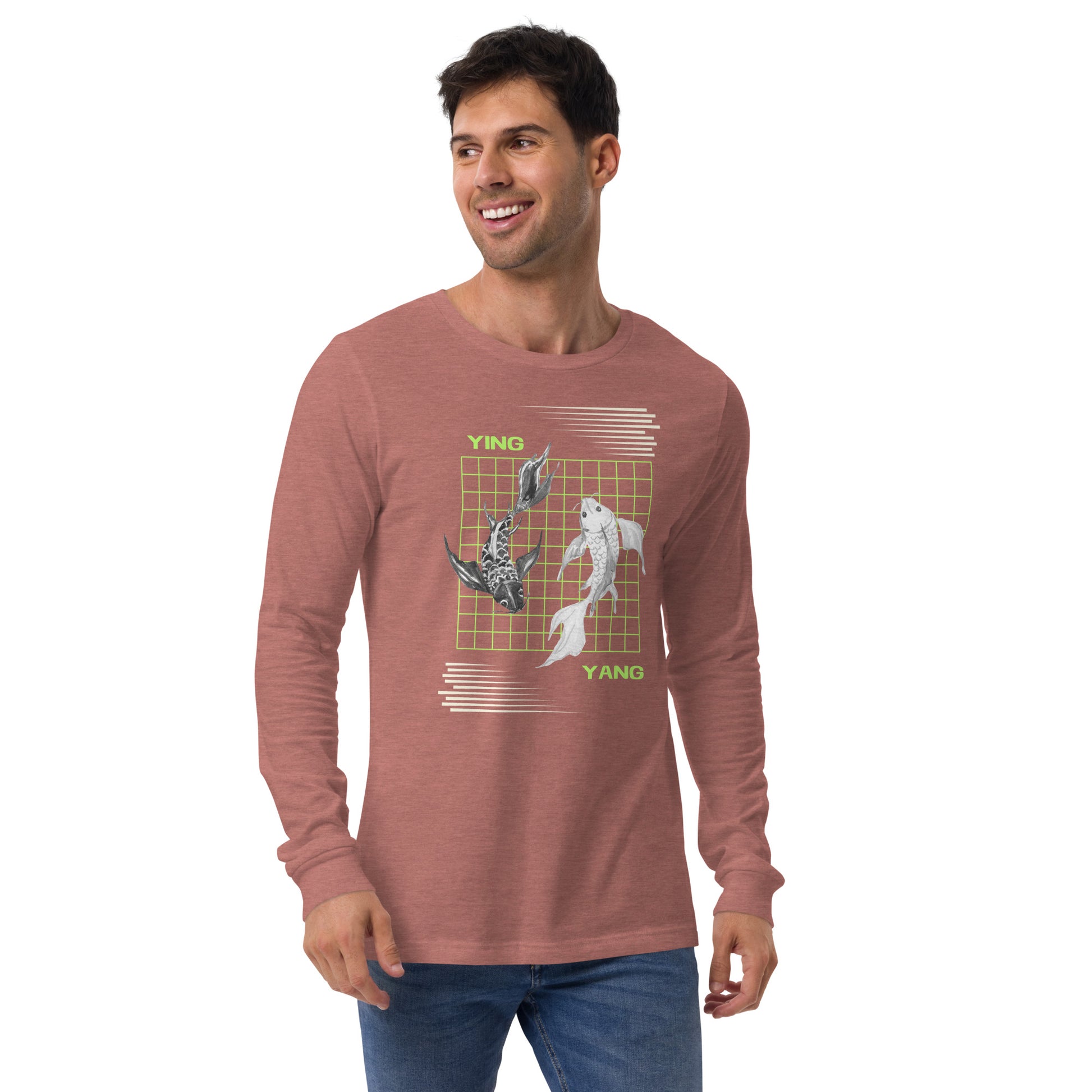 Equinoxe Long Sleeve Shirt image 23: Red version, size L with front view of the Ying and Yang range.