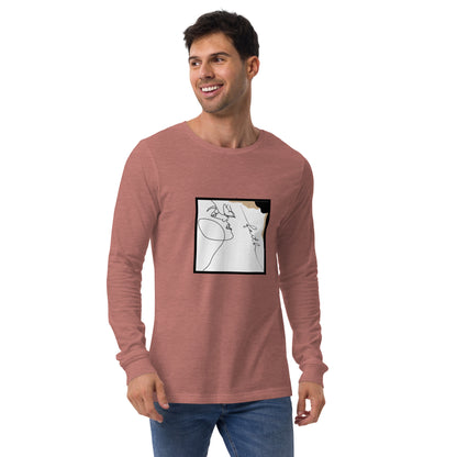 Faithline Long Sleeve Shirt - Left Placement by R.A. Apparel, image 15, front view, Navy, size XL, left placement.