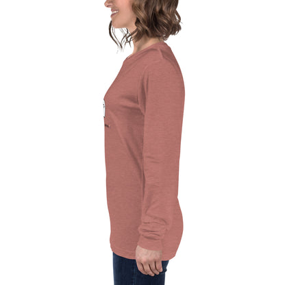 Cute Haunt Long Sleeve Shirt - Left Placement by R.A. Apparel, image 51, left-side angle, Poppy, size XS, left placement.